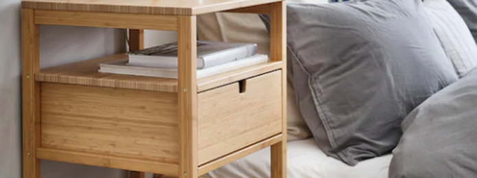 本物品質の IKEA シンプル 収納 チェスト 2段 サイドテーブル 