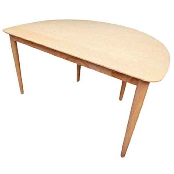 天然木オーク突板の半円型変形ダイニングテーブル