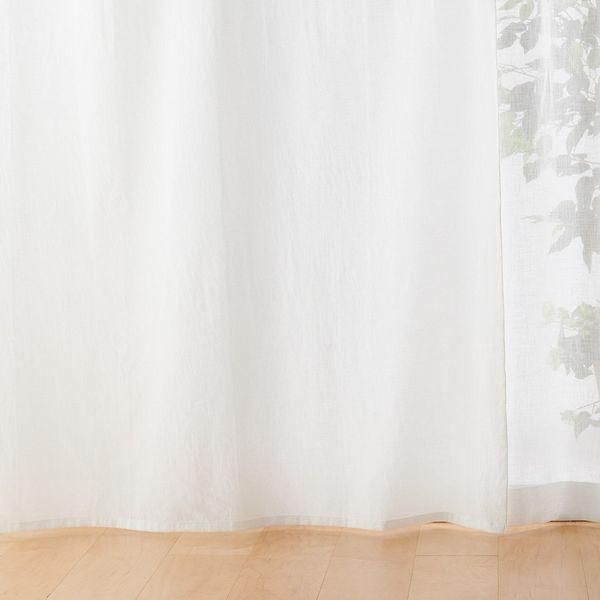 無印良品 ポリエステルサテン遮光ノンプリーツカーテン・2枚組/ベージュ 幅100×丈178cm用