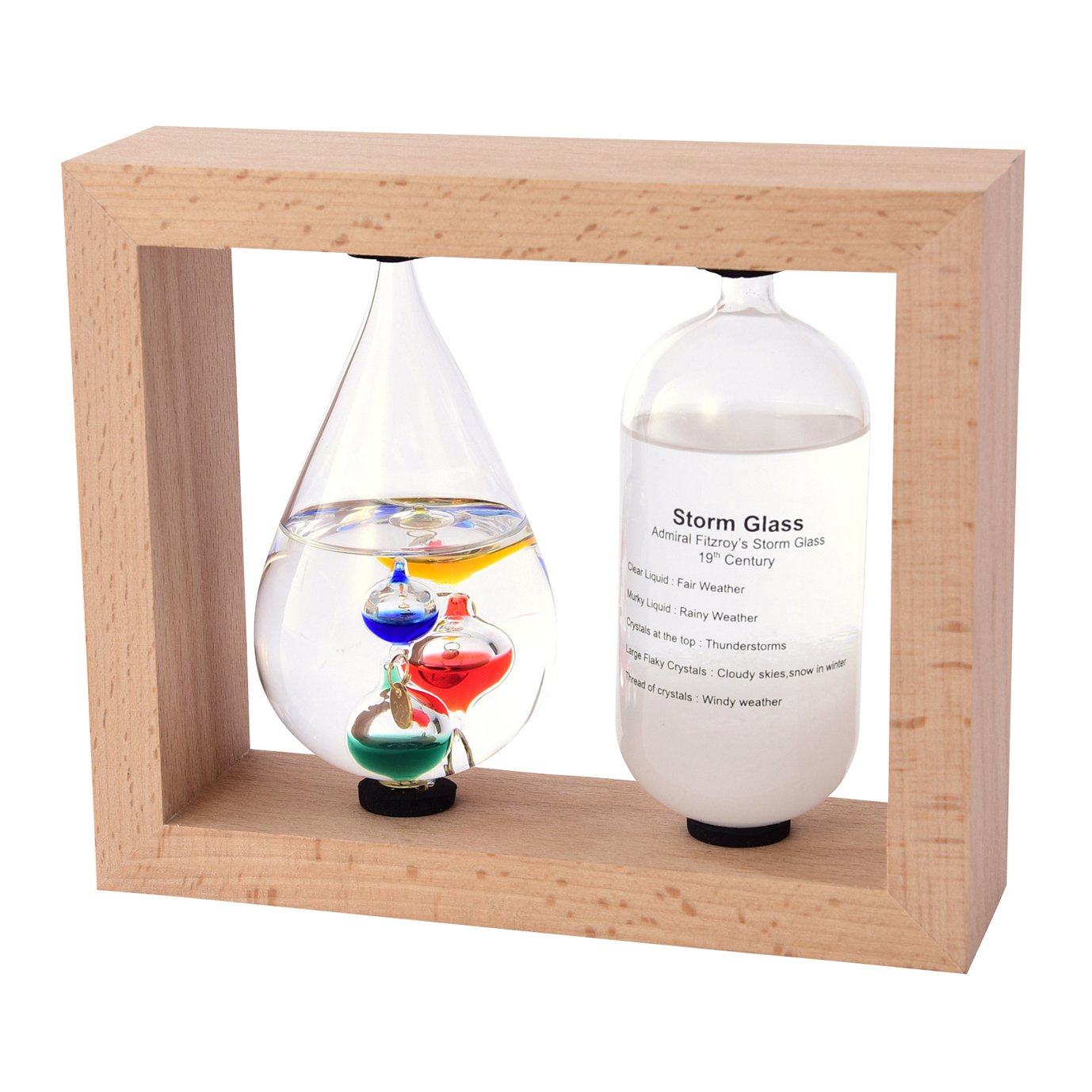 温度計・湿度計 ベージュ（茶谷産業）