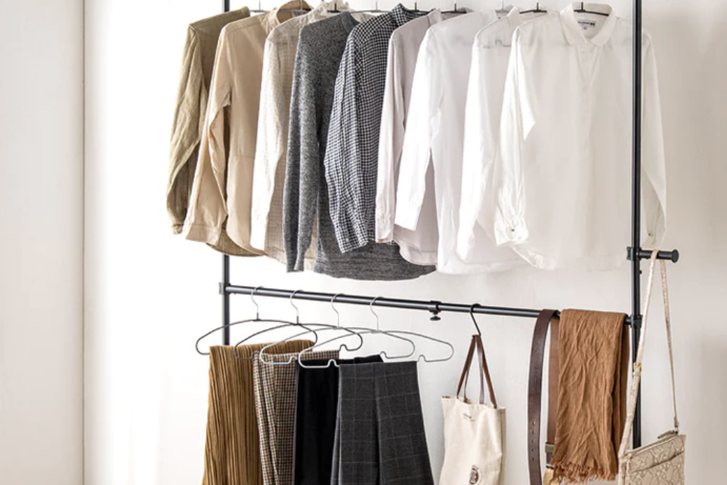 美品 ニトリ ハンガーラック ワードロープ 2段 ニーズ3 84OP-2段