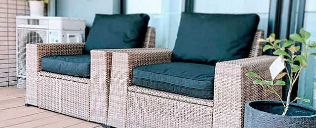 IKEA JUTHOLMEN ユトホルメン ガーデンチェア ソファ クッション付