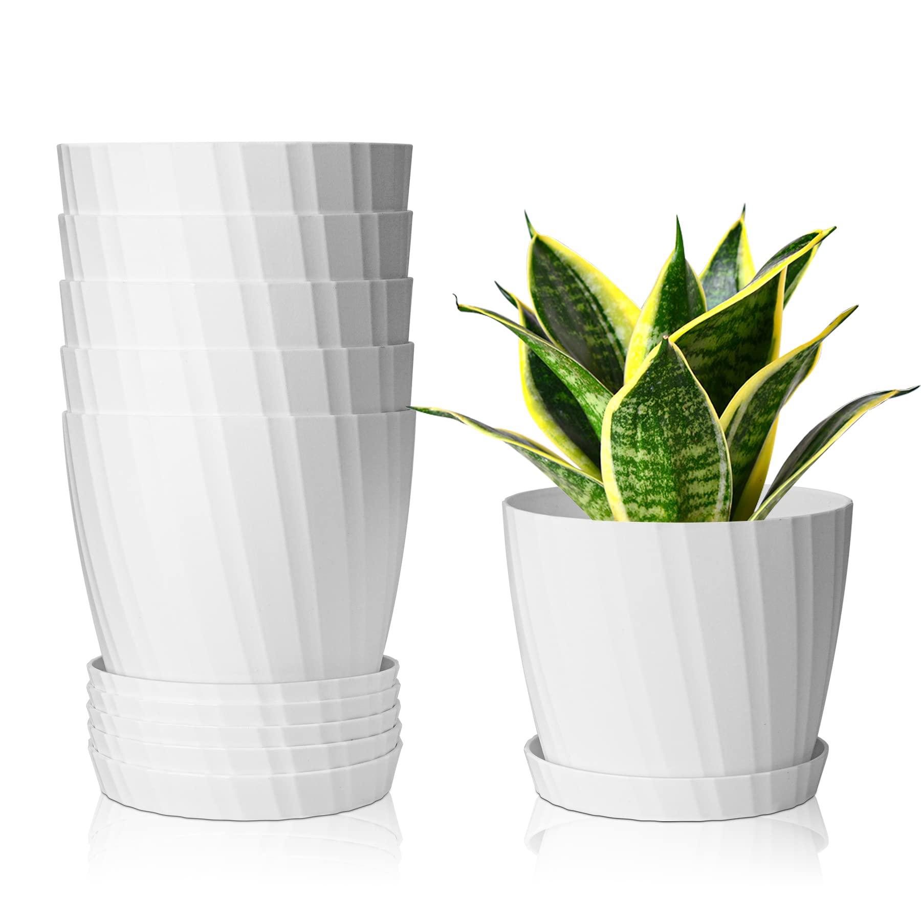 T4U 植木鉢 プラスチック 直径15cm 6個セット