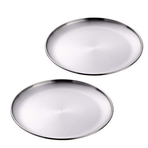 皿 ステンレスプレート 丸皿 2枚 ステンレス鋼製（Do Buy）