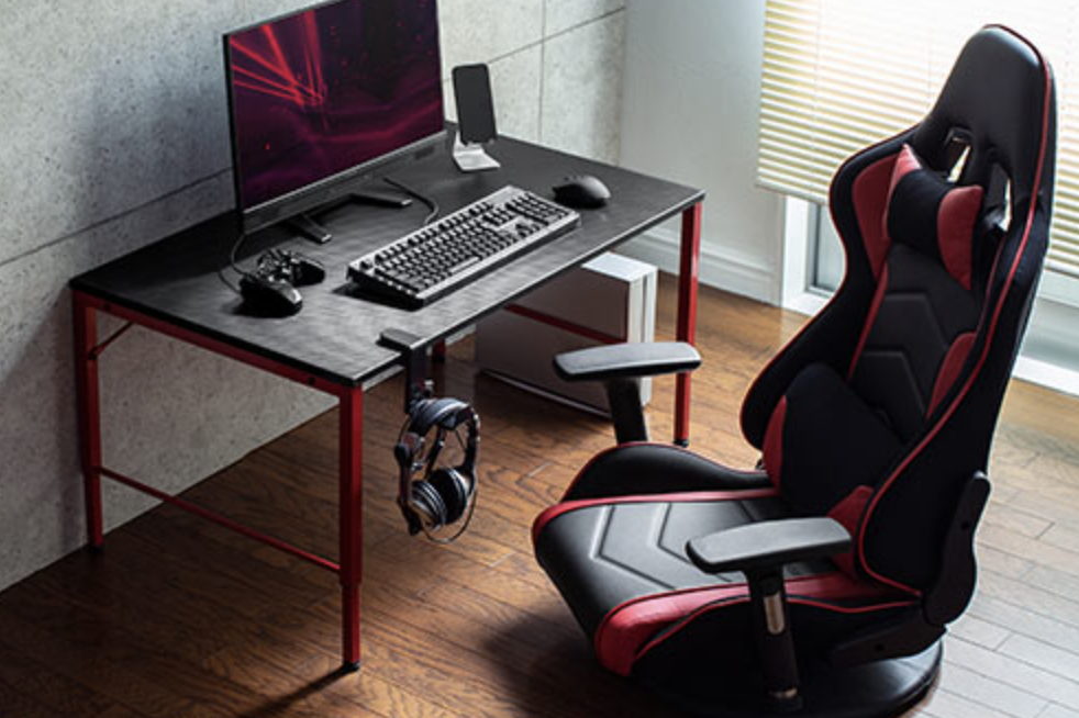 埼玉引取 ニトリ ゲーミングローデスク GM004 ブラック グリーン 座椅